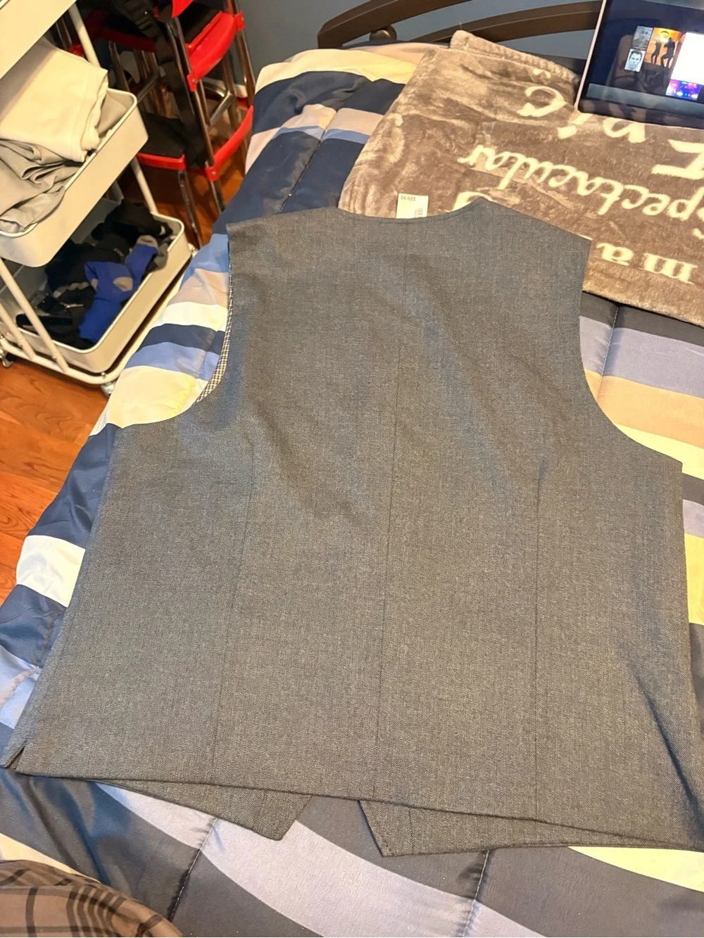 Joseph Abboud Men's Gray Button-Front Dress Vest